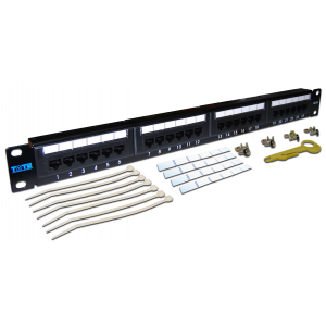 Патч-панель TWT 24 порта, UTP, кат.5E, 1U